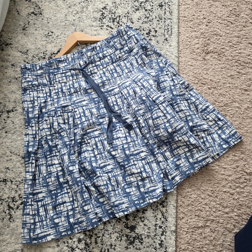 Vintage Y2k Old Navy Cotton Pleated Skirt Womens 12 Cotton Coastal Cowgirl Boho